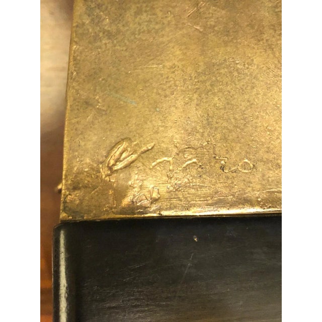 Metal 20th-Century Gilt Bronze Sculpture of a Meditating King, Italy, 1940s For Sale - Image 7 of 10