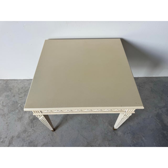 Cream Vintage Neoclassical Style One-Drawer End Table / Nightstand by Century Furniture For Sale - Image 8 of 12