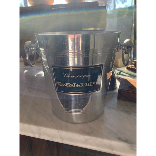 Vintage French Champagne Bucket With Ring Handles For Sale - Image 10 of 12