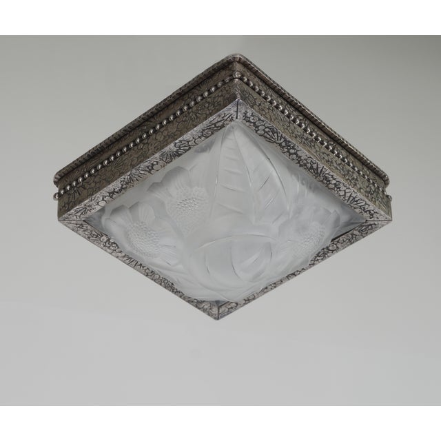 David Gueron Degue French Art Deco Flush Mount by Degue 1920s France - A Pair For Sale - Image 4 of 13