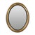 Mid 20th Century Midcentury Irish Oval Gold and Black Mirror with Diamanté Décor For Sale - Image 5 of 12