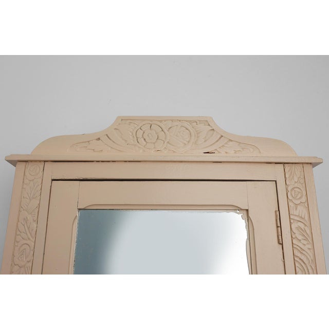 Art Deco French Shaving Cabinet in Wood with Mirror, 1930s For Sale - Image 3 of 13