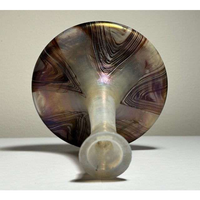 Art Nouveau Iridescent Glass Soliflore Vase attributed to Loetz or Palm & Koenig, Austria/Bohemia, 1900s For Sale - Image 9 of 18