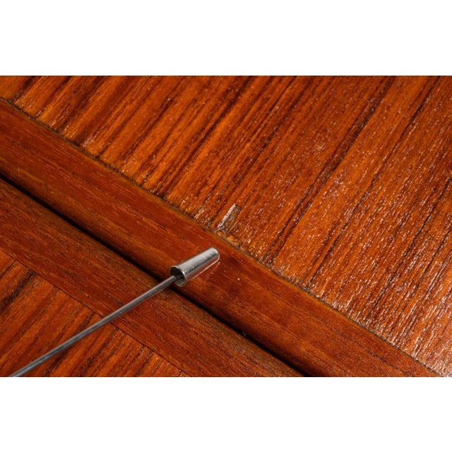 Restored Danish Modern Expansion Dropleaf Dining Table in Teak W/ Tile Inlay by Ox Art for Ansager Møbler, Denmark, C. 1977 For Sale - Image 11 of 18