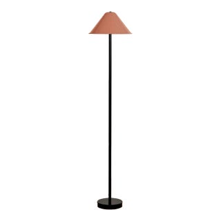 Mid-Century Modern Peach & Black Floor Lamp For Sale