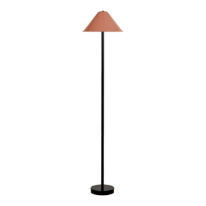 Mid-Century Modern Peach & Black Floor Lamp