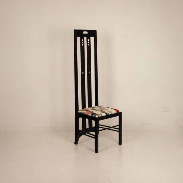 High Ingram Chair by Charles R. Mackintosh for Alivar, 1980s For Sale - Image 3 of 18