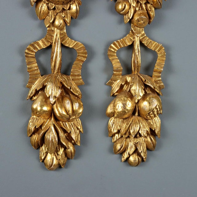 Wood Carved and Gilded Wooden Pilasters, Set of 2 For Sale - Image 7 of 12