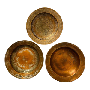 Rustic Copper Serving Bowls, Set/3, Deane Taylor Import, 1960s