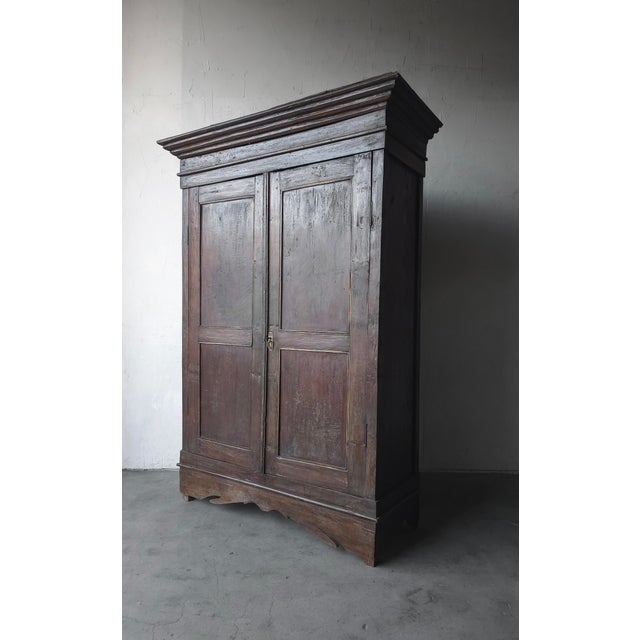 Large Scale 19th Century Antique European Wardrobe Cabinet For Sale - Image 4 of 13