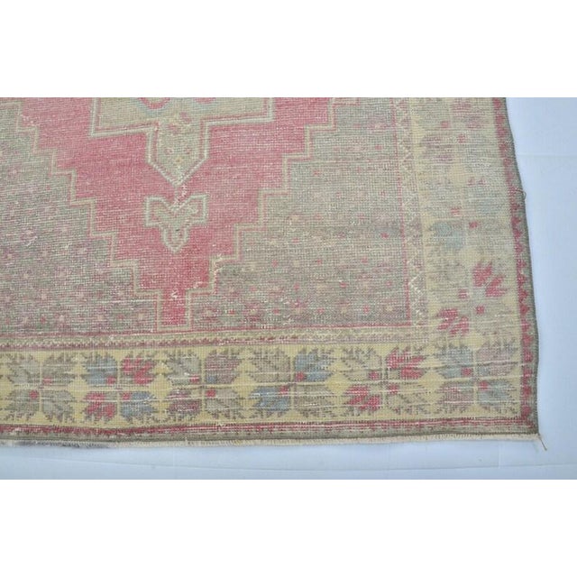 Tan Vintage Anatolian Oushak Rug For Sale - Image 8 of 10