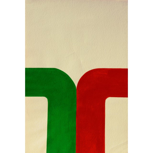 Ernst Geitlinger, Red-Green, Nov. 1970, Pencil and Acrylic For Sale - Image 11 of 11
