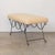 Panoplie Iron Double Loop Bench, Yellow Linen For Sale In Los Angeles - Image 6 of 13
