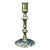 Signed Baldwin Solid Brass Tall Decorative Candle Holder For Sale