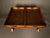 Coffee Vintage Campaign Style Mahogany Coffee Table With Removable Leather-Lined Trays & Brass Accents, Circa 1980 For Sale - Image 8 of 13
