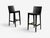 Mid-Century Modern Karl Springer, JMF Barstools, Embossed Lizard Leather, Brass, Usa, 1986 For Sale - Image 3 of 12
