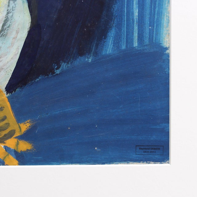 Raymond Debiève, The French Rooster, 1960s, Gouache on Art Paper, Framed For Sale - Image 12 of 16