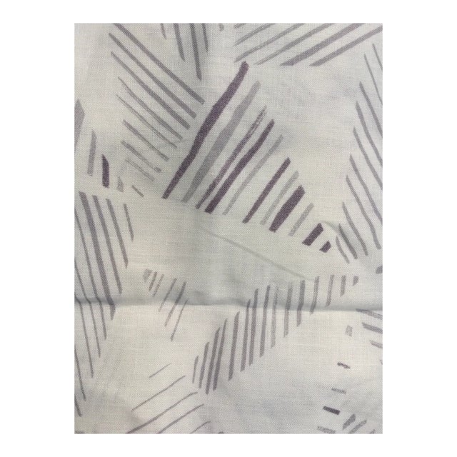 Light Weight Linen Fabric by Rebecca Atwood “mixed Strip”- 1.3/4 Yard Piece For Sale