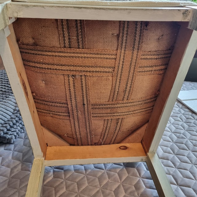 Shabby Chic 1950s Shabby Chic Upholstered Chairs With Floral Needlepoint – Set of 2 For Sale - Image 3 of 9