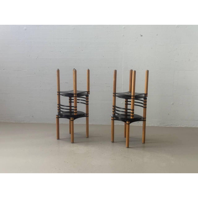 Black Model 6800 Stacking Chair by Kurt Thut for Dietiker, 1980s For Sale - Image 8 of 18