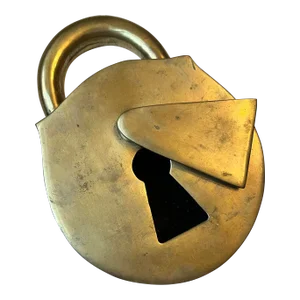 Mid 20th Century Virginia Metalcrafters Padlock Trinket Box