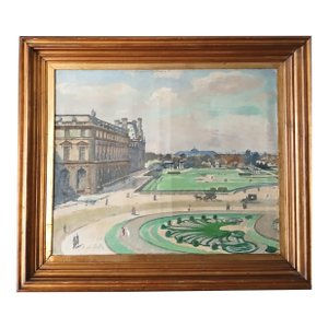 Early 20th Century Paul De Castro - Jardin Du Carrousel, Paris French Impressionist