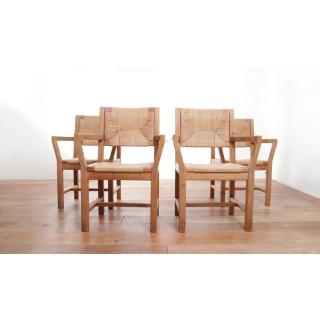1970s Vintage Danish Dining Chairs in Papercord by Tage Poulsen, 1974, Set of 4 For Sale - Image 5 of 18
