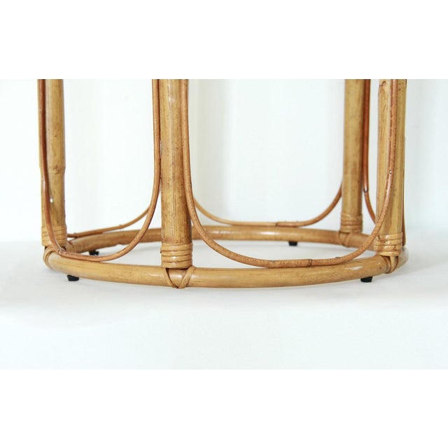 Contemporary Vintage Trentino Bamboo Coffee Table, Italy, 1970s For Sale - Image 3 of 8