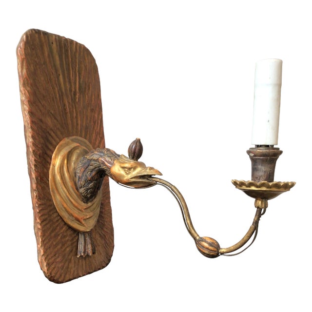 1890s Giltwood Eagle Sconce For Sale