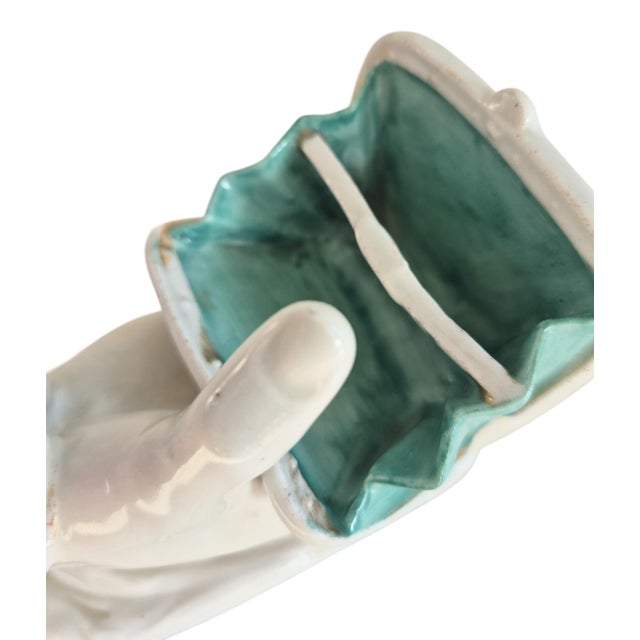 Vintage Porcelain Hand Planter Trinket Dish 1950's Mid Century Ring Holder For Sale In Orlando - Image 6 of 15