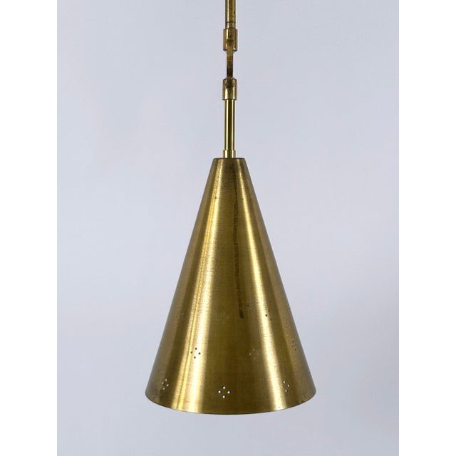 Mid-Century Modern Perforated Brass Pendant, Sweden, 1950s For Sale - Image 13 of 18