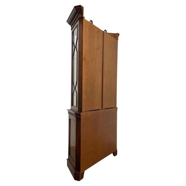 Antique English Mahogany Glazed Display Cabinet, 1900s For Sale - Image 10 of 11
