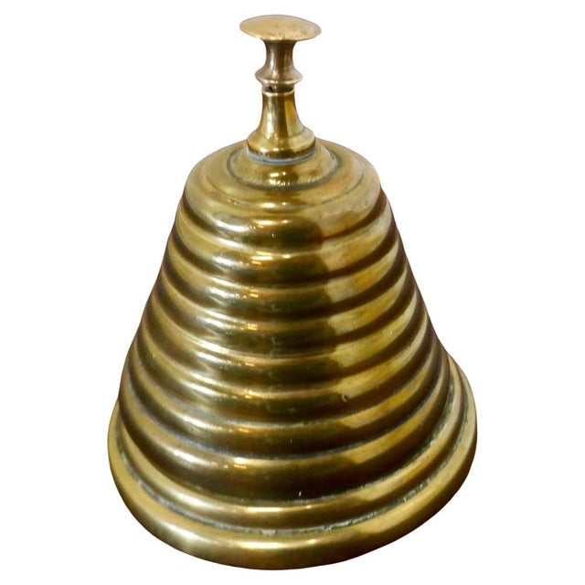 Metal Victorian Courtesy Counter Top Bell in Brass, 1870 For Sale - Image 7 of 7