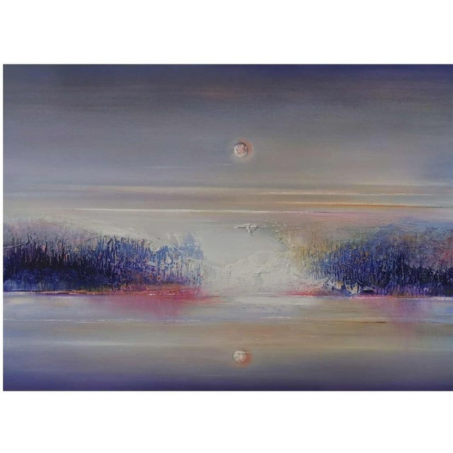 Barbara Hubert, Bright Night, 2025, Oil on Canvas For Sale - Image 3 of 6