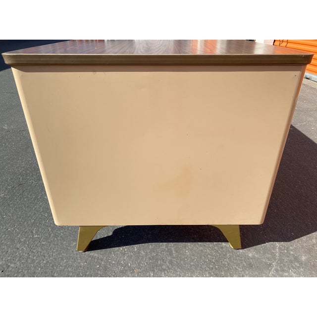 Mid-Century Modern Vintage Mid Century Modern Cole Steel Tanker Desk For Sale - Image 3 of 11