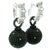 Contemporary Convertible 5 Carat Black and White Diamond 18k Gold Ball Earrings, Pair For Sale - Image 3 of 18