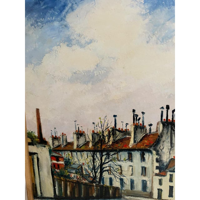 Elisee Maclet, French Impressionist Oil Painting Elisee Maclet Paris Montmartre Street Scene For Sale In Miami - Image 6 of 7