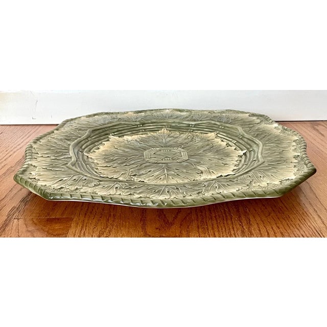 Add elegance and charm to your table with this beautiful Fitz & Floyd Vista Bella 14” Square Leaf Serving Platter. This...