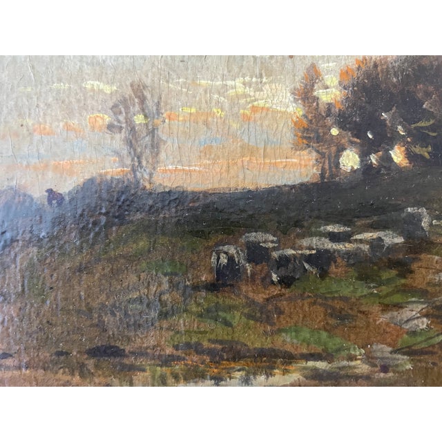 Fabulous Antique Oil Painting on Board. Lovely Landscape with skillful details. Signed by Listed Artist Carl Weber.