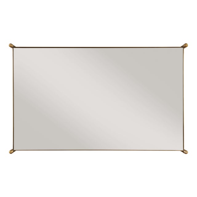 Transitional Odesa Brass & Mirrored Top Cocktail Table For Sale - Image 3 of 4