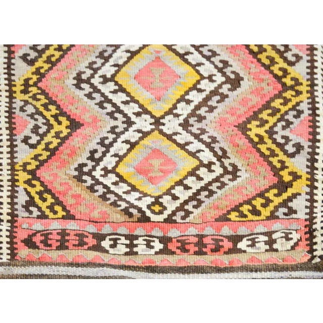 Salmon Mid-20th Century Kilim Rug For Sale - Image 8 of 12