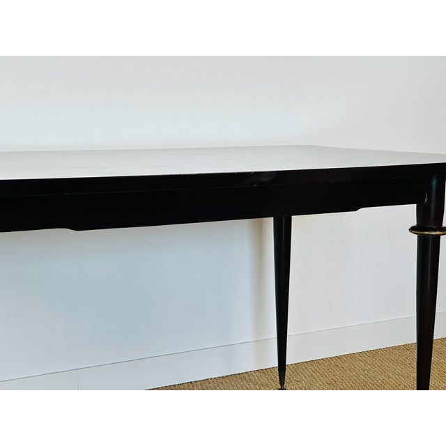 Art Deco Dining Table in Macassar Ebony and Marquetry, 1940s For Sale - Image 9 of 18