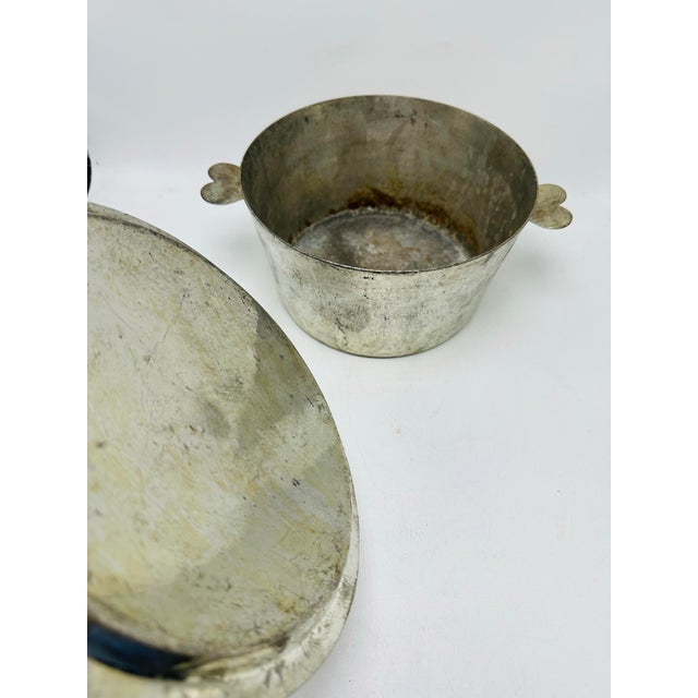 Antique French Metal Lidded Pot For Sale - Image 9 of 9