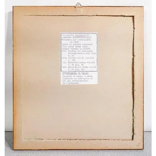 Albrecht Durer, Lady and Landsknecht, Woodcut, Framed For Sale - Image 6 of 8