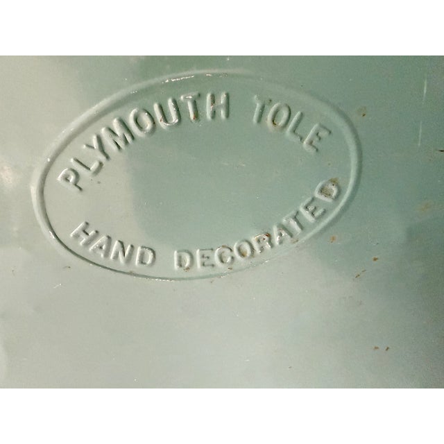 Mid Century Plymouth Toleware Trashcan For Sale In Montgomery - Image 6 of 6