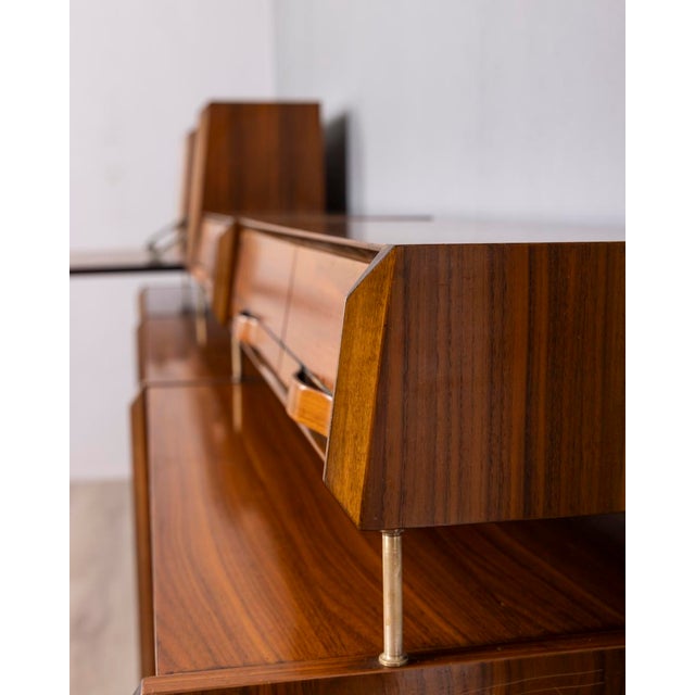 Vintage 1970s Teak Wood Sideboard Design by Barovero, 1960s For Sale - Image 4 of 18