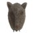 Vintage Lg Benin Bronze Leopard Head Nigeria African 13" H For Sale