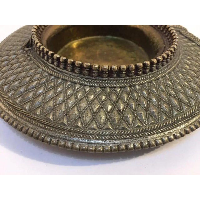 Antique Ethnic Brass Traditional Anklet Bracelet From India Vide Poche For Sale - Image 13 of 17