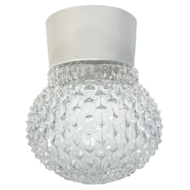 Vintage White Porcelain Ceiling Light, 1970s For Sale - Image 9 of 9