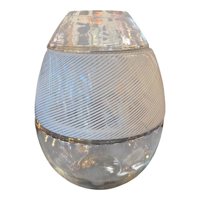 1970s Model Lt 353 "Egg" Table Lamp & Vase by Carlo Nason for Av Mazzega For Sale